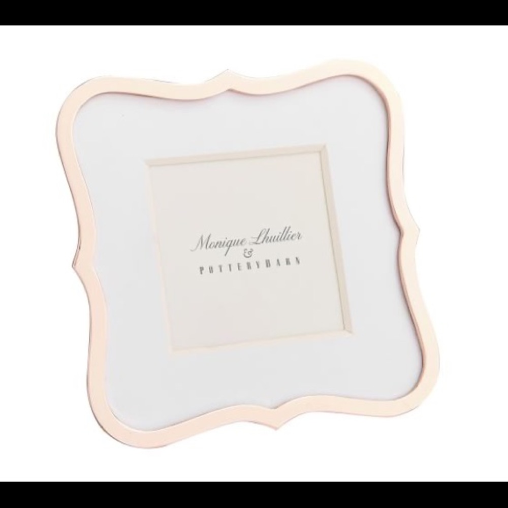 DISO Monique Lhuillier Pottery Barn Marlowe Frame 3x3 in Rose Gold